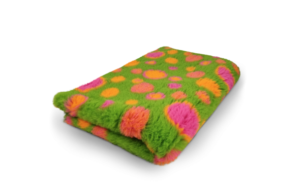 Circles Vet Bed– (Grün, Fuchsia & Orange)